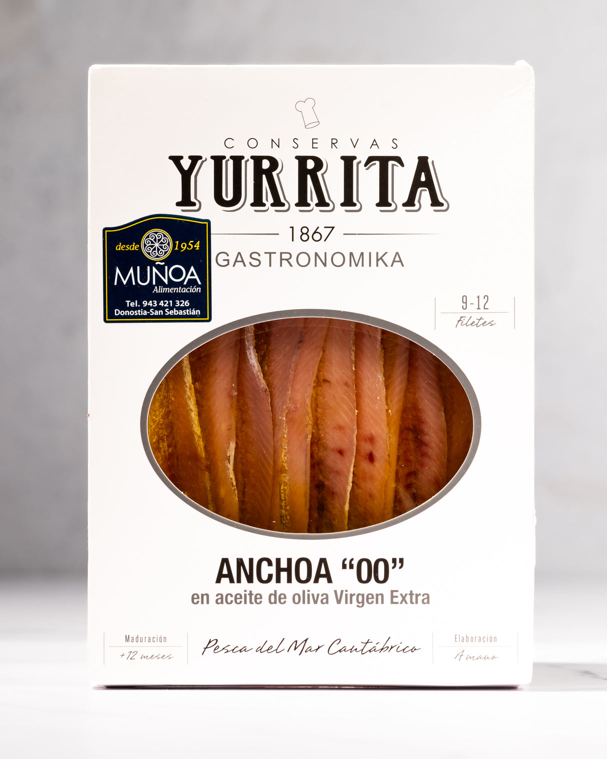 Anchoas del cantábrico en aceite de oliva virgen extra Yurrita "00"